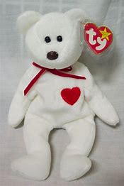 SCARLETT - bear white w/heart