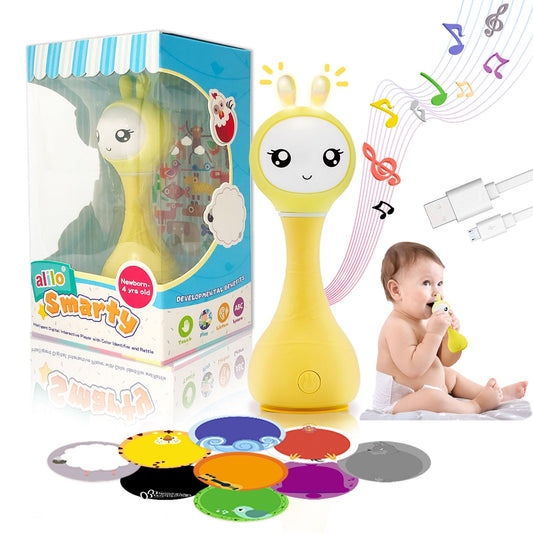 Alilo R1 Smarty - Shake & Tell Rattle w/ Music, Stories and Lullabies - Yellow