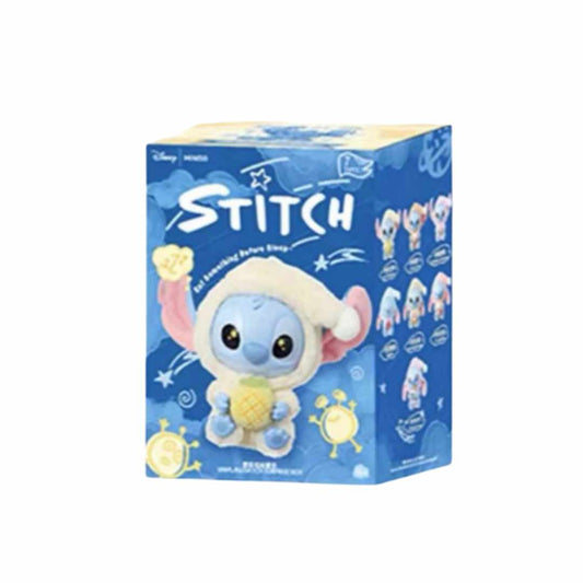 Stitch toy figure packaging with blue background