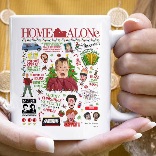 Home Alone Inspired Christmas Collage Coffee Mug
