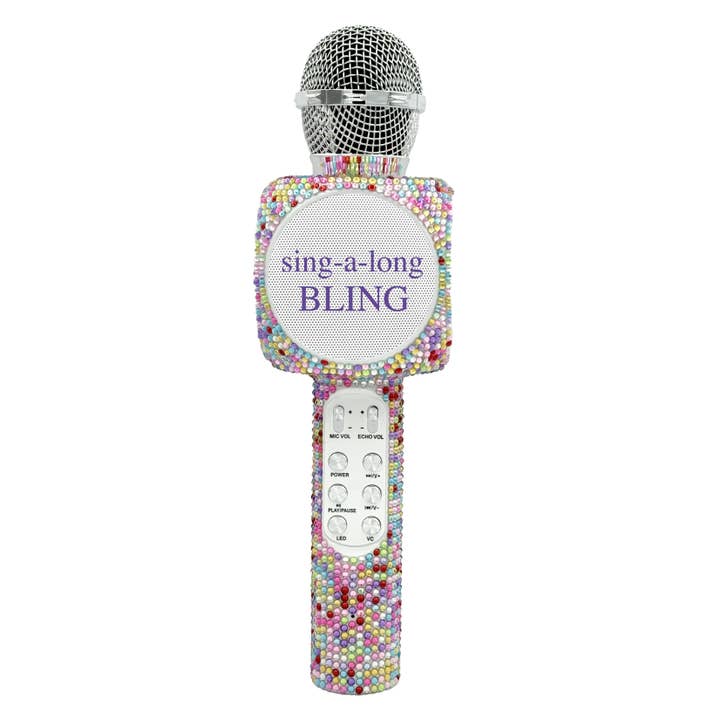 Confetti Bling Karaoke Microphone & Bluetooth Speaker