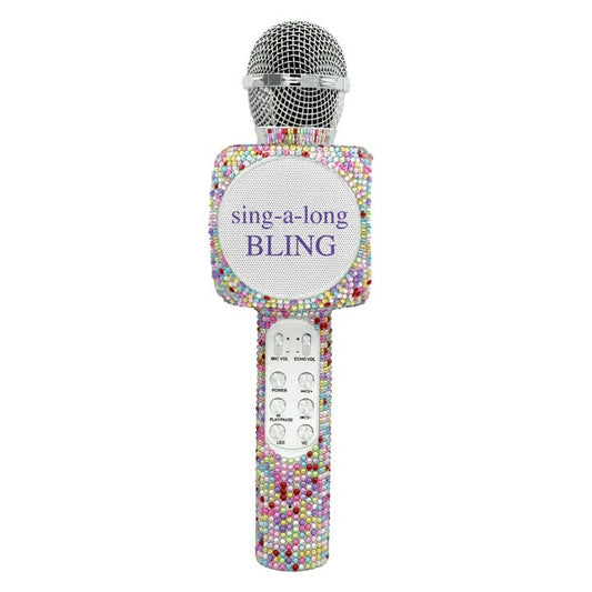 Confetti Bling Karaoke Microphone & Bluetooth Speaker