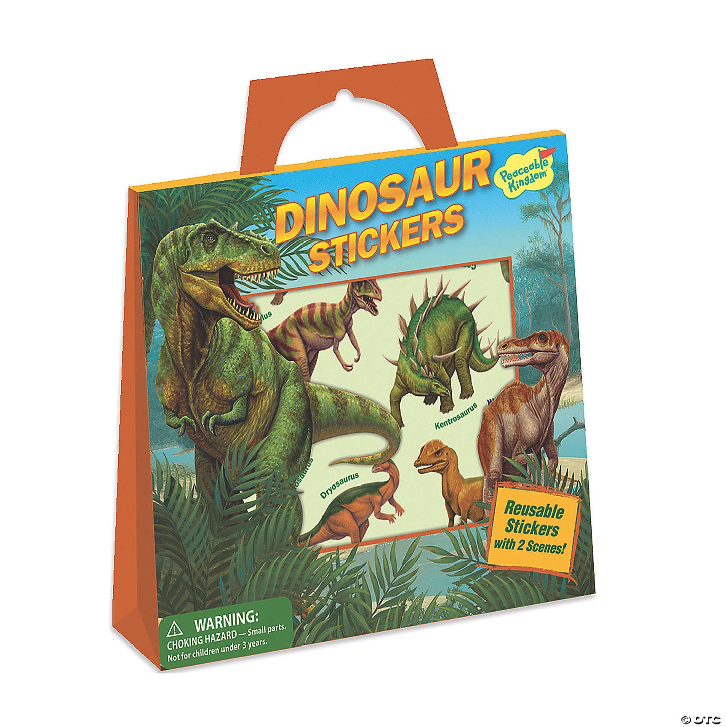 DINOSAUR REUSABLE STICKER TOTE