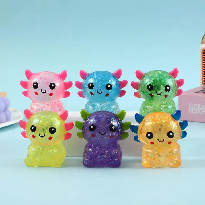 Axolotl Glitter Sugar Squishy