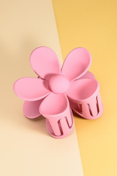 Oversize Matte Flower Hair Claw Clips PINK, Claw Clip, Hair Accessory, Flower Claw Clip