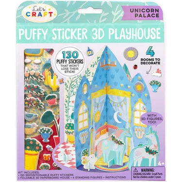 Puffy Sticker 3D Playhouse- Unicorn Palace