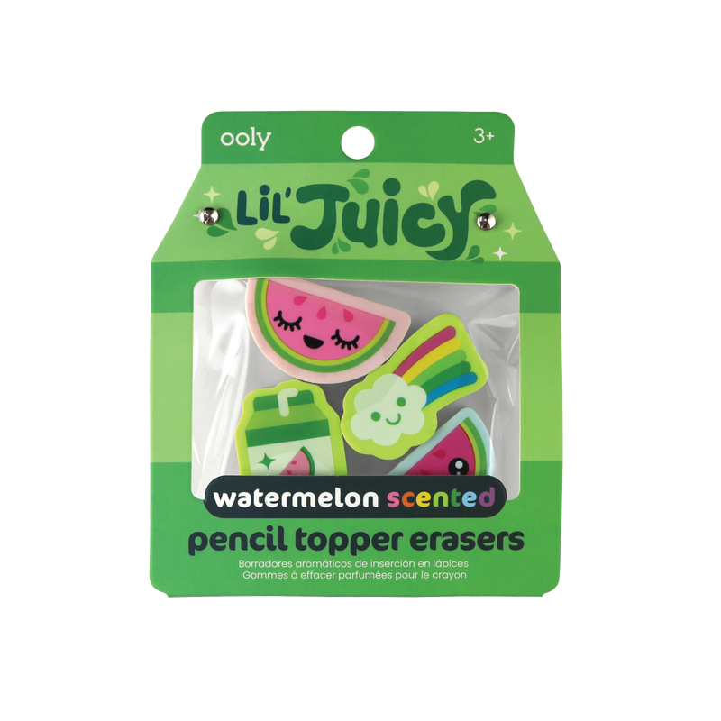 lil’ juicy scented topper erasers- watermelon