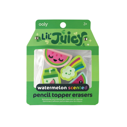 lil’ juicy scented topper erasers- watermelon