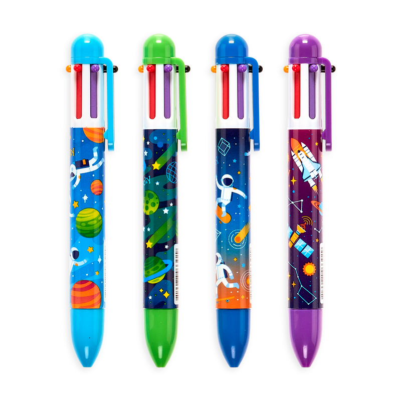 astronaut 6 click multi color pen, pens, astronaut, multicolored