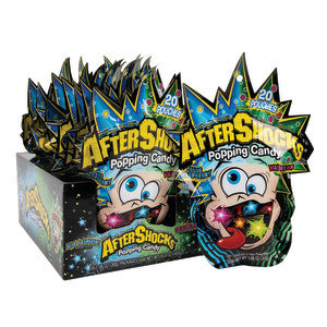 aftershock, blue raspberry aftershock, popping candy