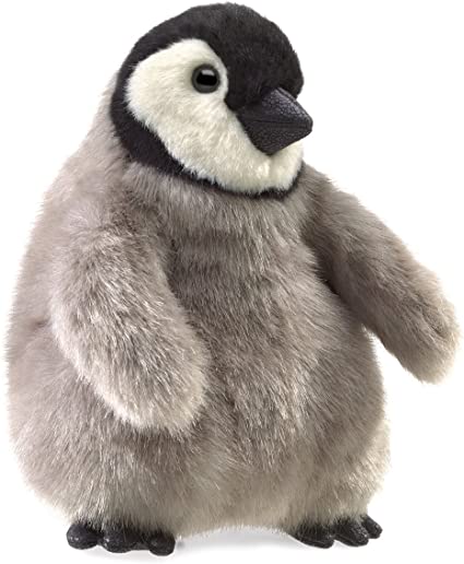 Baby Emperor Penguin Hand Puppet-Folkmanis-Kidz Toys