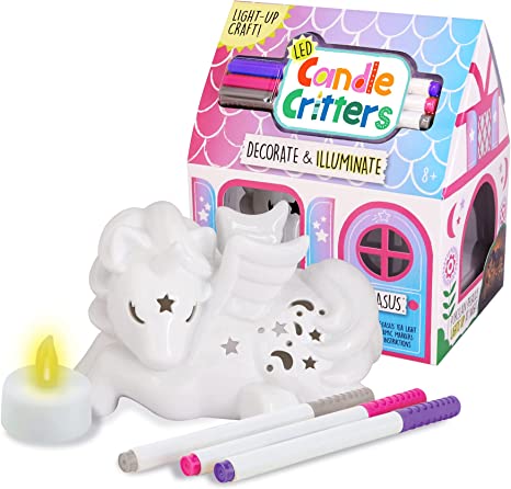 Bright Stripes LED Candle Critters Pegasus