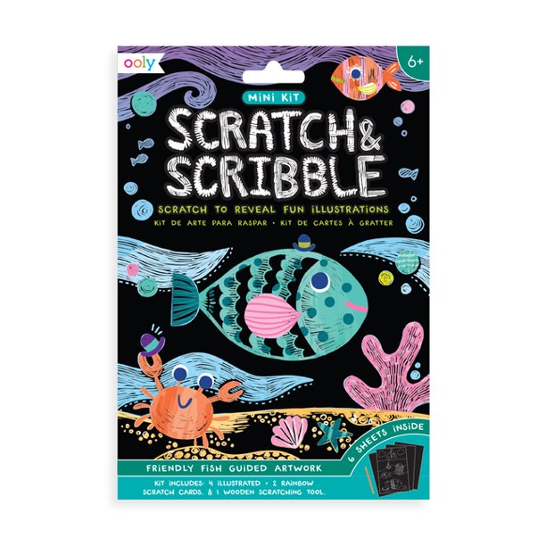 Mini Scratch & Scribble Art Kit: Friendly Fish