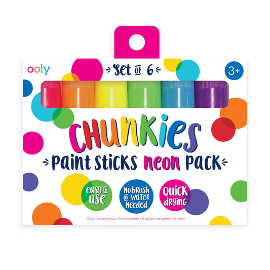 Chunkies Paint Sticks Neon - Set of 6, Paint Sticks, OOLY