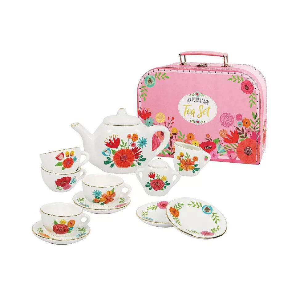 Bright Stripes Porcelain Tea Set