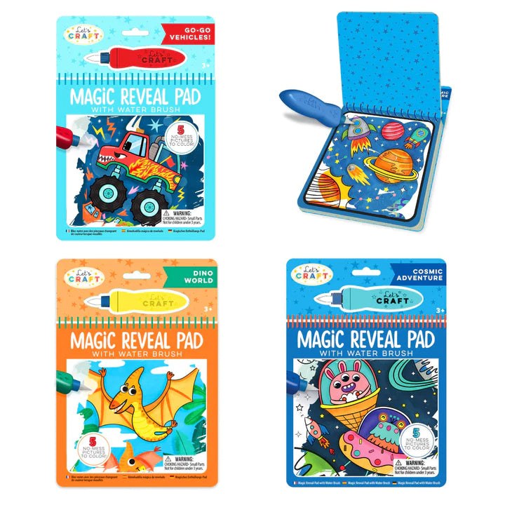 Magic Reveal Pads- Space, Dinos, Cars