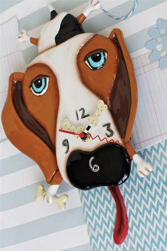 Allen Designs Buckley Pendulum Clock, dog shaped clock, clock