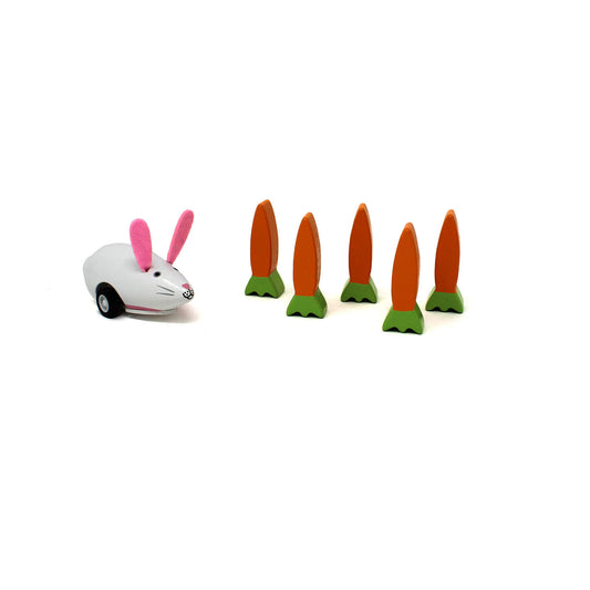 Bunny & Carrots Bowling Game, bowling game, bunnies and carrots