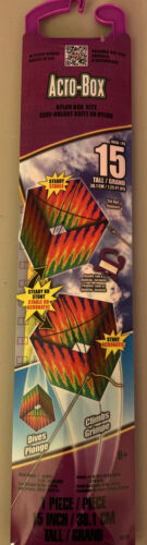 X Kites Acro-Box Tall Tie Dye 15" Kite Steady or Stunt Acrobatic Nylon Box Kite