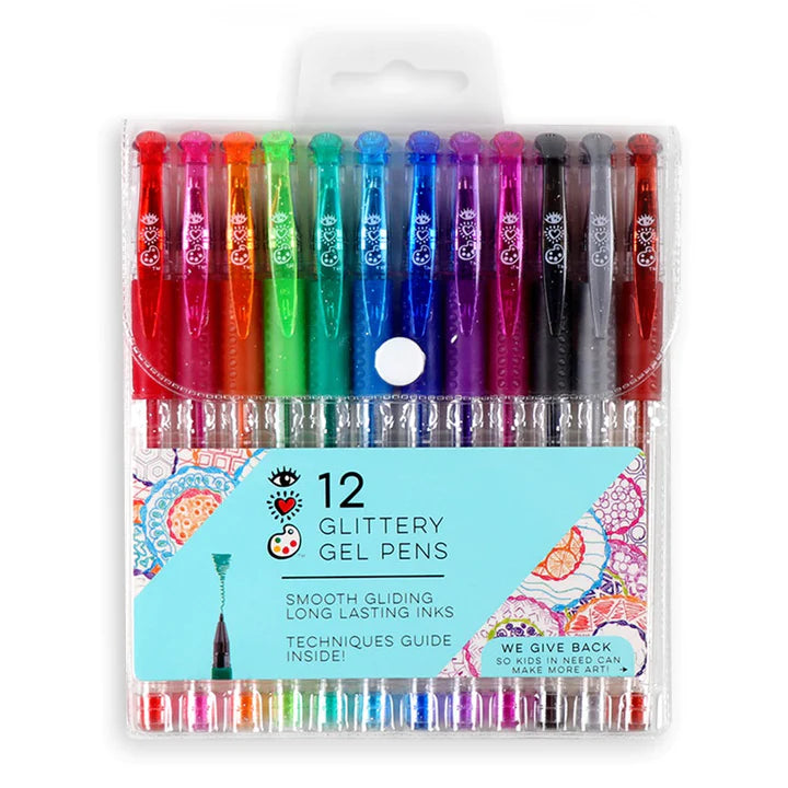 12 Glitter Gel Pens